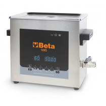 BETA 1895 6 ultraäänipesukone, säiliön tilavuus 6 litraa. Digitaalinen näyttö lämpötilan ja puhdistusajan valintaan.