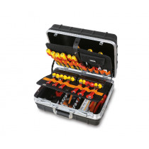 BETA 2029 ET/B työkalulaukku asentajan työkaluilla, olkahihnalla, lukittava, 64 kpl asentajan työkaluja, osa suojattu 1000V (Tuotteet2029/VV+5980ET/B)
