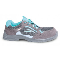 BETA 7212LG Women's suede shoe, perforated, with mesh inserts.