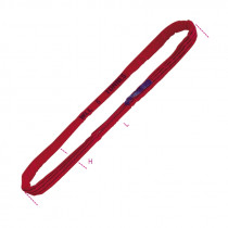 BETA 8178 1-T5 umpinostovyö 5T, värikoodattu punainen, erittäin luja polyesteri (PES) WLL ton 5, pituus 1m