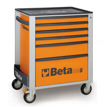 BETA C24S/6-O liikuteltava työkaluvaunu 6:lla laatikolla, oranssi