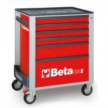 BETA C24S/6-R liikuteltava työkaluvaunu 6:lla laatikolla, punainen