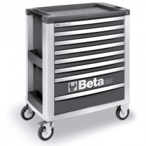 BETA C39-8/G liikuteltava työkaluvaunu 8:lla laatikolla, harmaa