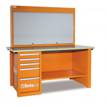BETA C57S/A-O MASTERCARGO työpöytä 1700x900mm laatikostolla ja rulokaapilla. Oranssi